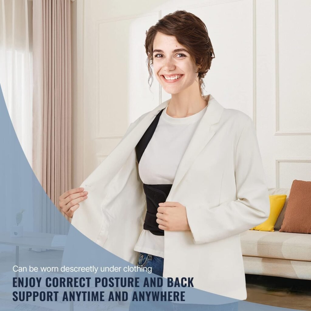 cedelac Back Brace, Back Straightener Posture Corrector for Women and Men, Adjustable Posture Corrector Back Support, Relieves Back Pain, Scoliosis and Hunchback Correction(M, Waist: 34-41inch)