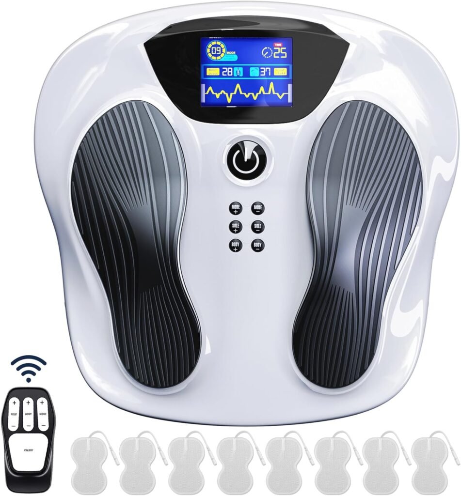 Creliver Foot Nerve Muscle Stimulator Pro, TENS  EMS Foot Massager for Neuropathy, Circulation and Body Pain Relief, Electric Feet Legs Blood Circulation Machine, FSA or HSA Eligible