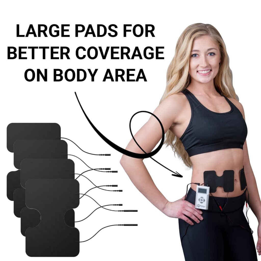 iReliev TENS + EMS Combination Unit Muscle Stimulator for Pain Relief  Arthritis  Muscle Strength - Treats Tired and Sore Muscles in Your Shoulders, Back, Abs, Legs, Knees and More