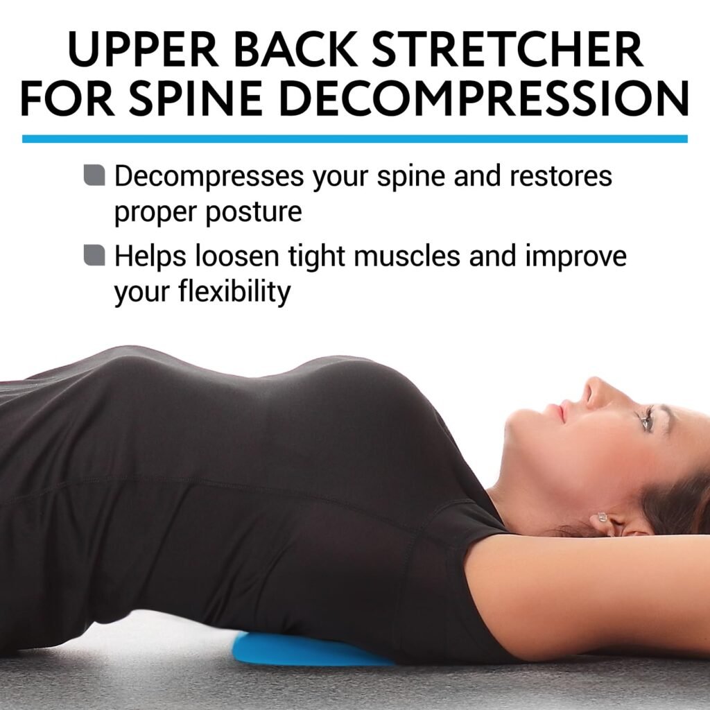 IMPRESA [2 Pack] Upper Back Stretcher for Spine Decompression - Thoracic Spine Stretcher for Mobility - Posture Corrector Device - Home Chiropractor Tools - Back Pod for Upper Back Pain Relief