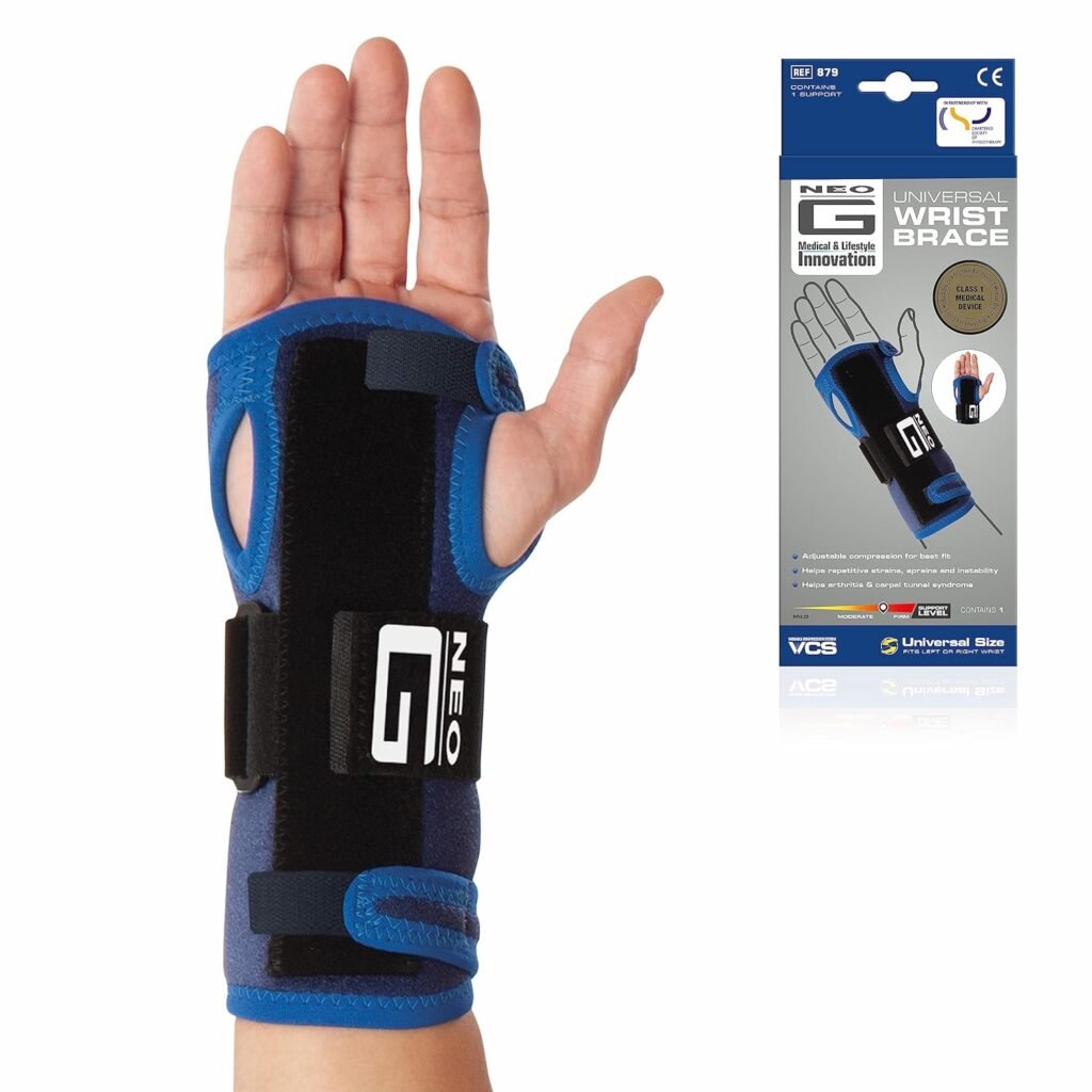 Neo-G Universal Fit Wrist Brace - Wrist Support Brace for Carpal Tunnel Syndrome, Arthritic Wrists, Wrist Injuries, Tendonitis, Weak Wrists. Left or Right - Class 1 Medical Device