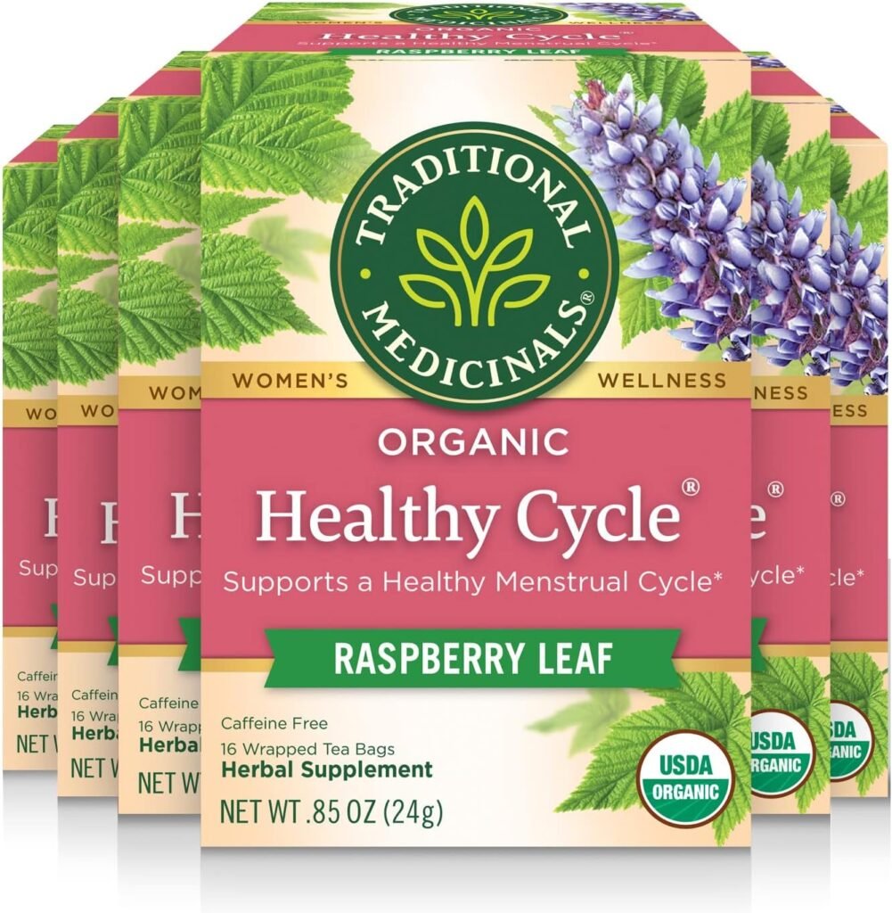 Traditional Medicinals Tea, Organic Healthy Cycle, Supports Healthy Menstrual Cycles, 96 Tea Bags (6 Pack)