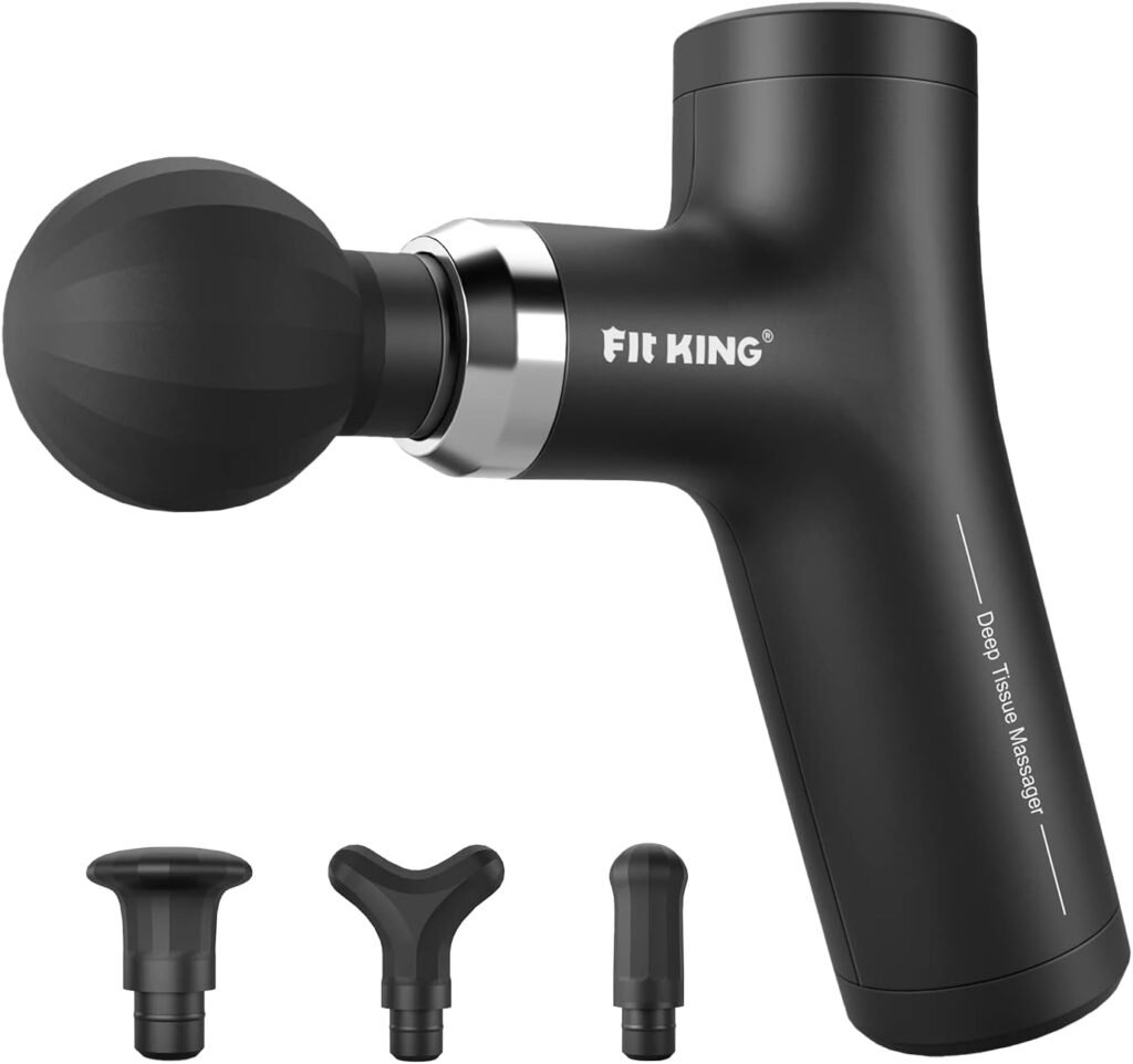 FIT KING Mini Massage Gun for Muscle Massage and Pain Relief Portable Deep Tissue Massager FT-050G