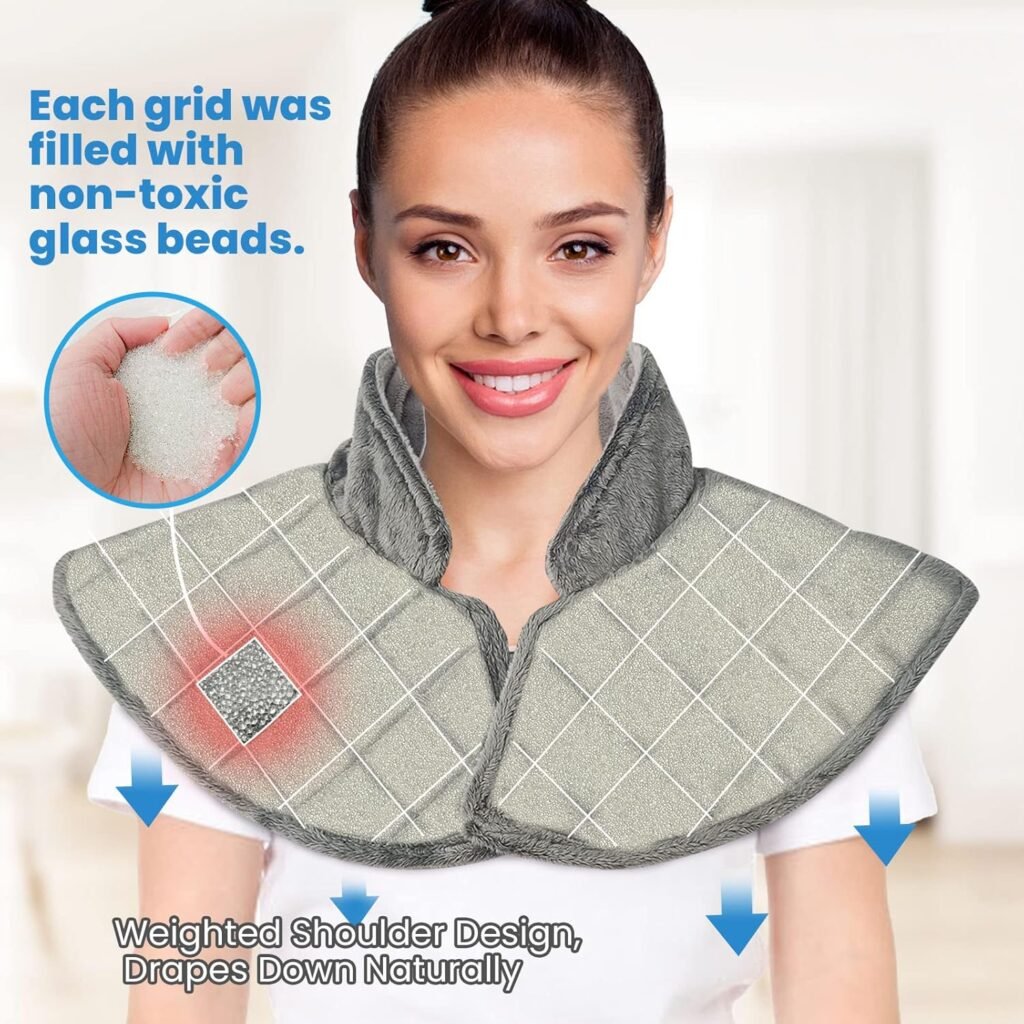 Large Heating Pad for Neck,Shoulder,Back,38 x 24 Full Weighted Heating Pad for for Back Pain Relief, 3lb, 12 Heat Level Hot Heated Pad, 1-24Hour Auto Shut Off, Stay on Function,Fast Heating Wrap