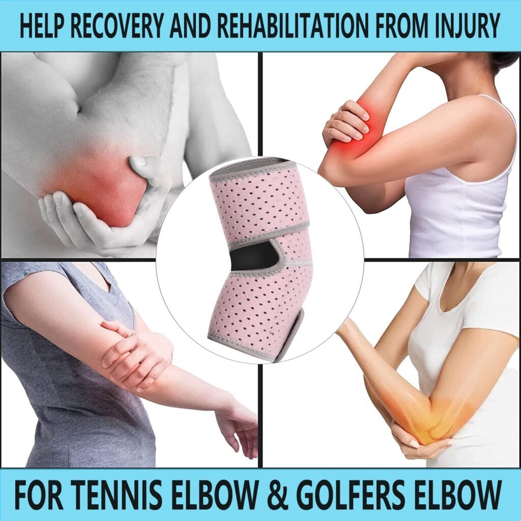 Adjustable Elbow brace Tennis Compression Sleeve for Golfers and Tennis Elbow,weightlifting, Tendonitis,Arthritis, Sports Injury Recovery, Reduce Elbow Pain for Men and Women