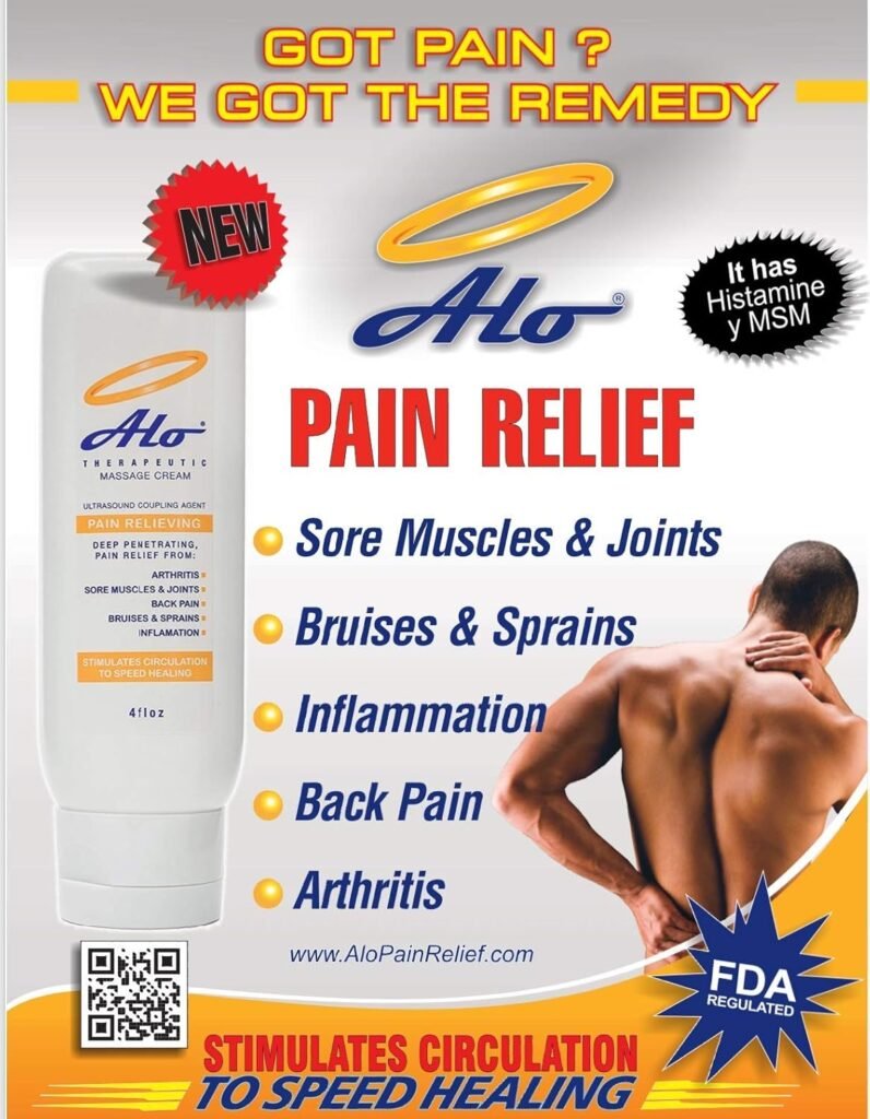 ALO Pain Relief Cream Therapy(32 oz with Pump) for Arthritis, Back Pain, Sciatica, Plantar Fasciitis, Tennis Elbow, Sore Muscles  Joints Inflammation - Working Out Aches, Acute Pain and Chronic Pain