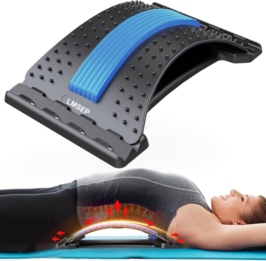 Back Stretcher for Lower Back Pain Relief, Multi Level Back Cracker Board for Herniated Disc, Scoliosis, Spine Decompression, Back Cracking Device, Upper and Lower Back Stretcher