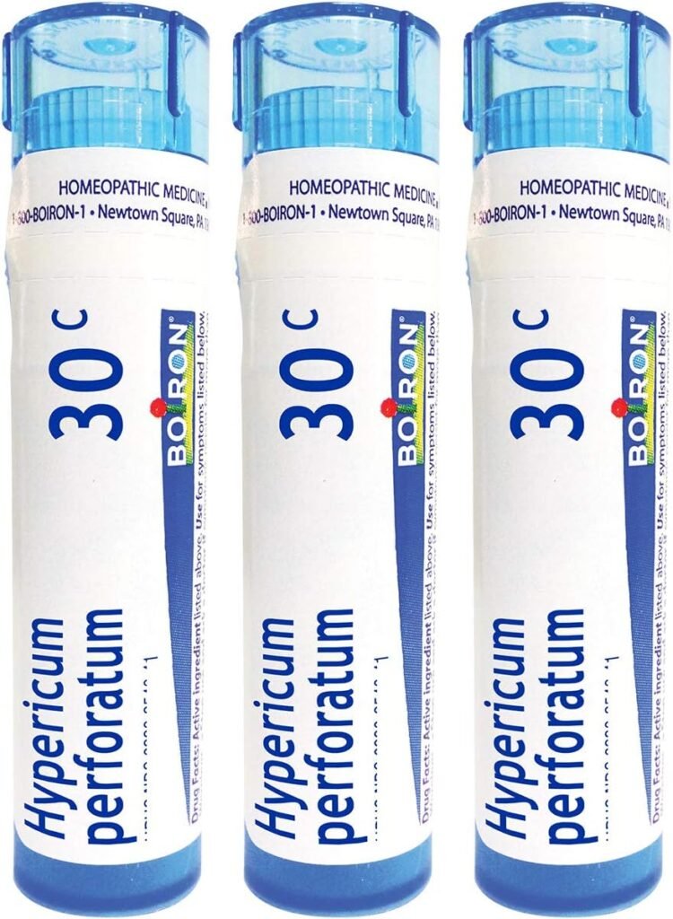 Boiron Hypericum Perforatum 30c Homeopathic Medicine for Nerve Pain - Pack of 3 (240 Pellets)