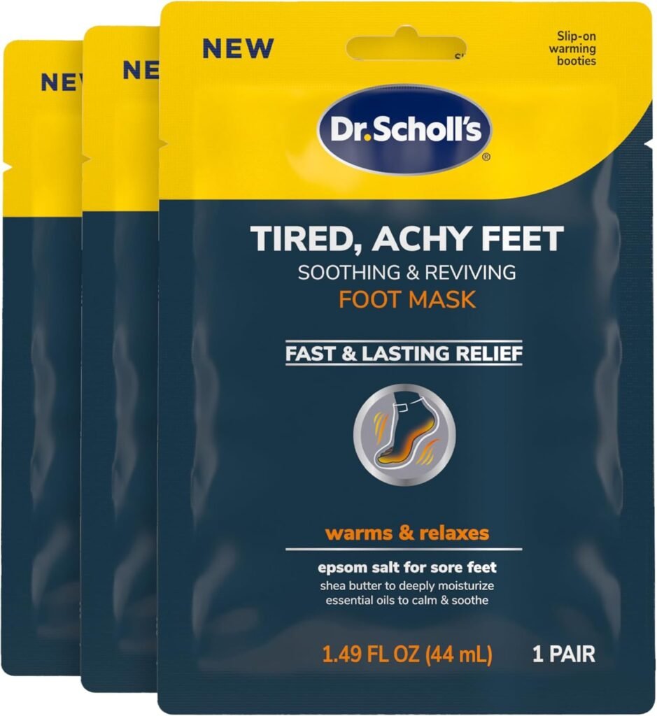 Dr. Scholls® Tired, Achy Feet Soothing  Reviving Foot Mask, 3 Pair, Warming Booties