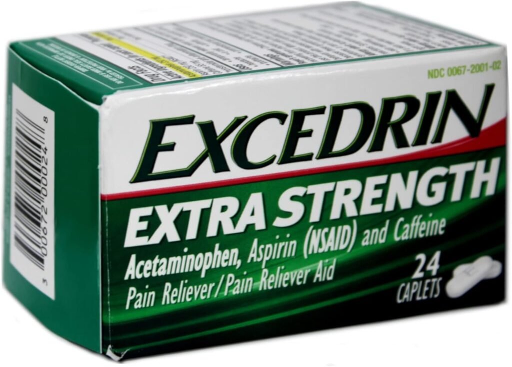 Excedrin Extra Strength, Acetaminophen, Aspirin (NSAID) and Caffeine Pain Reliever/Pain Reliever Aid, 24 ct (Pack of 4)