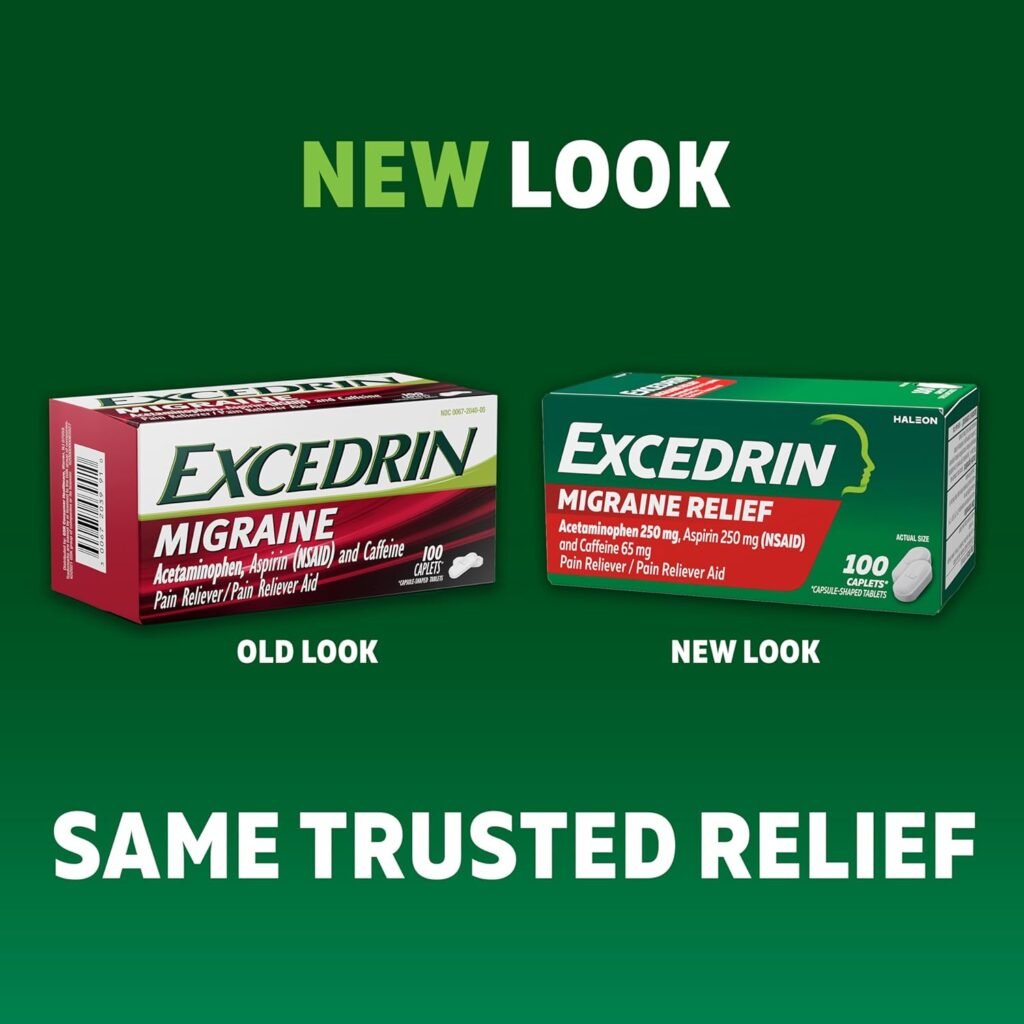 Excedrin Migraine Relief Caplets - 200 Ct and Head Care Replenish Plus Focus Drink Mix - 24 Packets Convenience Pack