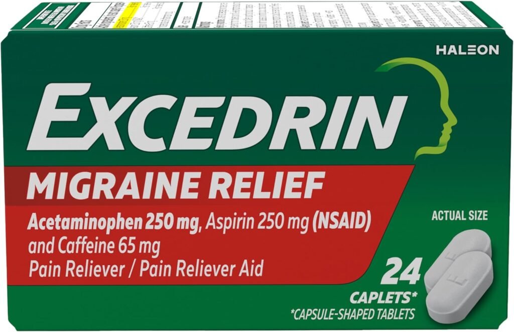 Excedrin Migraine Relief Caplets to Alleviate Migraine Symptoms - 24 Count (Pack of 2)