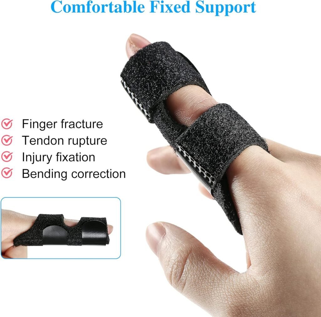 Finger Splints Trigger for Straightening (2 pack）,Finger Brace for Straightening or Support for Fingers, Suitable for Index, Middle, Ring Finger,Tendon Release  Pain Relief