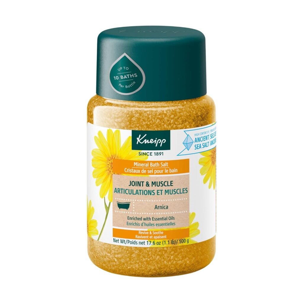 Kneipp Joint  Muscle Mineral Bath Salt with Arnica - Rejuvenate Joints  Muscles - 17.6 oz - Up to 10 Baths