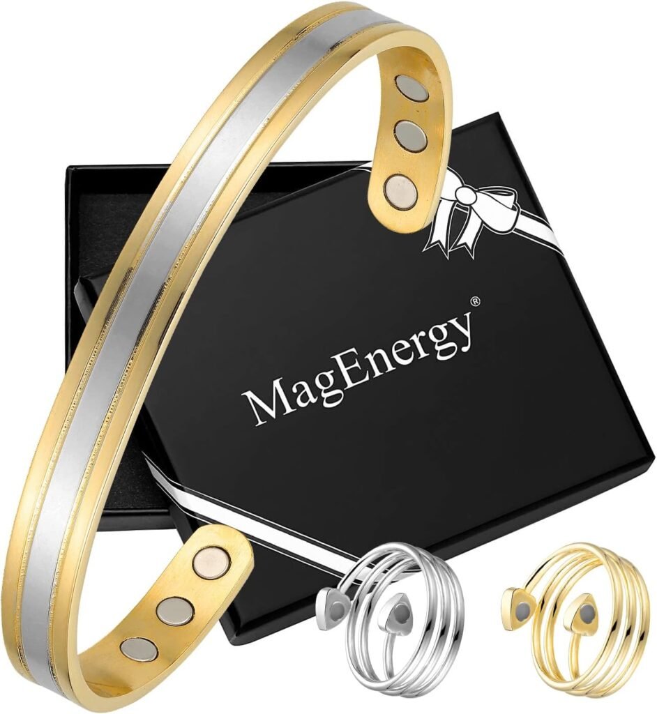 MagEnergy Copper Magnetic Ring Bracelet or Women Solid Copper Bracelets Unique Magnet Healing Jewelry