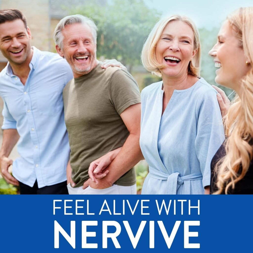 Nervive Nerve Health, with Alpha Lipoic Acid, to Fortify Nerve Health and Function in Fingers, Hands, Toes,  Feet*, ALA, Vitamins B12, B6,  B1, 30 Tablets (Packaging May Vary)