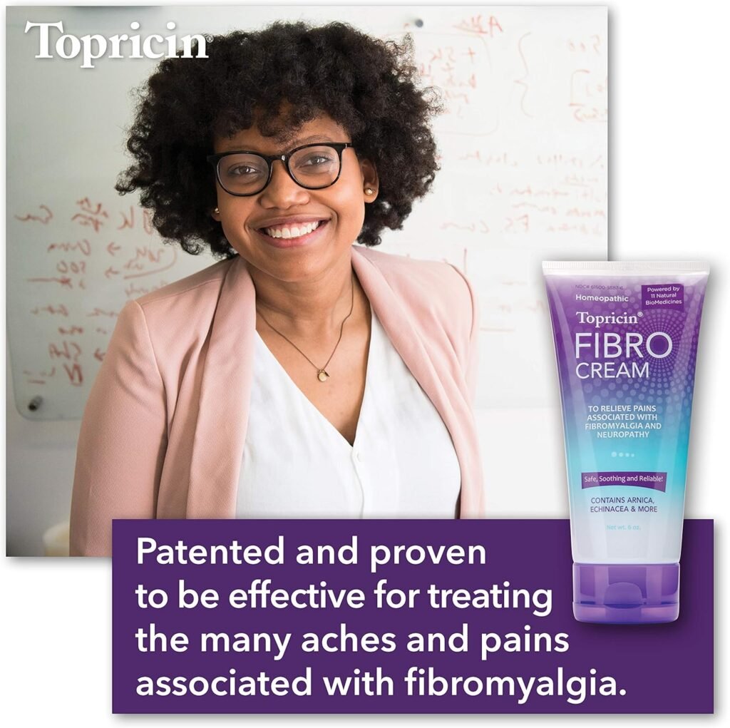 Topricin FIBRO Pain Relieving Cream (6 oz) – Rapid Relief For Fibromyalgia with Patented Formula - Reduces Duration and Intensity of Fibromyalgia Episodes, Improves Sleep and Restores Energy