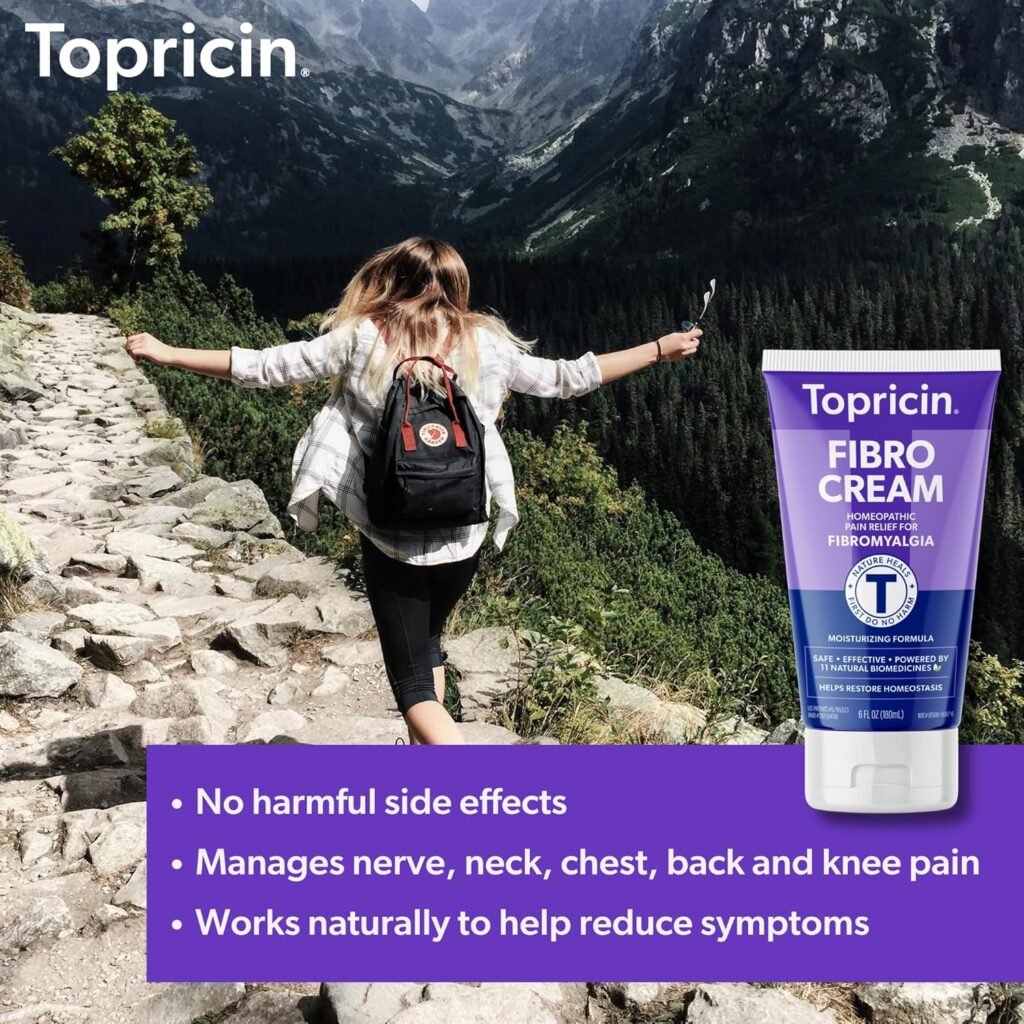 Topricin FIBRO Pain Relieving Cream (6 oz) – Rapid Relief For Fibromyalgia with Patented Formula - Reduces Duration and Intensity of Fibromyalgia Episodes, Improves Sleep and Restores Energy