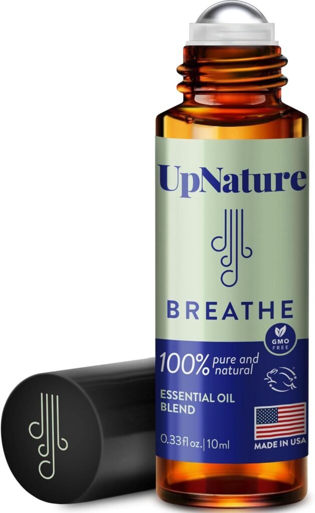 UpNature Head Ease Essential Oil Roll On Blend – Migraine Head Tension Comfort with Instant Cooling Effect – Nurse Accessories for Work